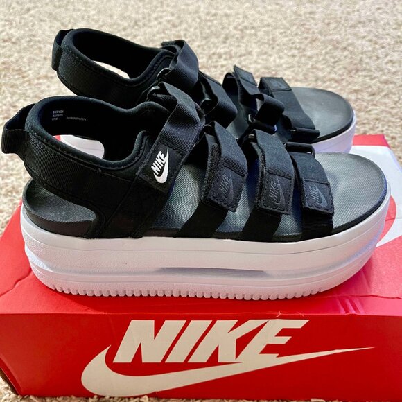 Nike Women’s Icon Classic Sandals Shoes Black White DH0224-001, Size 9 (New) - Picture 2 of 14